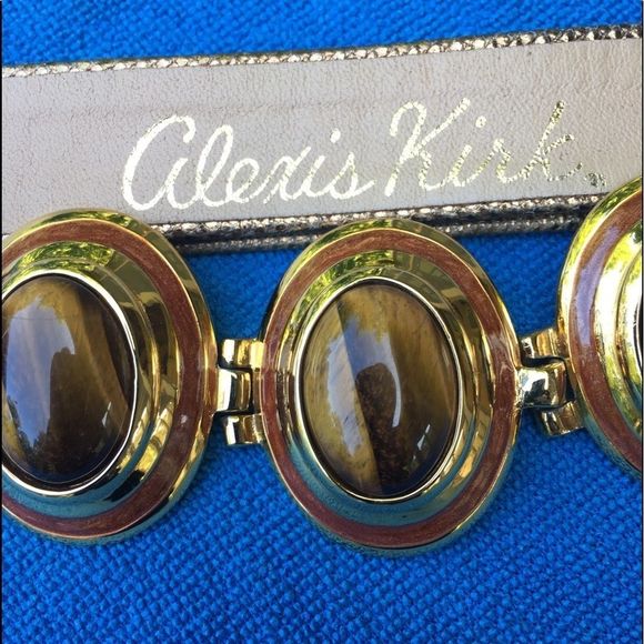 Alexis Kirk | Vintage | Gold-tone | Leather | Tigers Eye Belt main image 7